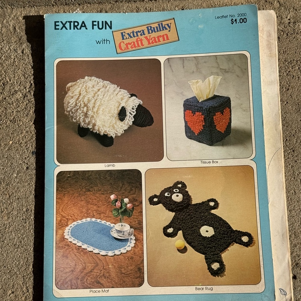 Extra Bulky Craft Yarn Pattern Booklet